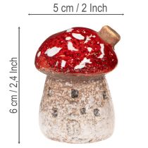 položky Dekorace na houbový domeček Miniaturní muchomůrka 6cm 2 ks