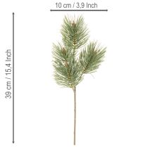 položky Dekorativní svazek umělých borovicových větviček pro aranžmá 39cm 6 ks