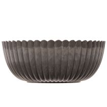 položky Žebrovaná miska, antracitová, dekorativní miska, kulatá, 15 cm, 2 kusy