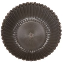položky Žebrovaná miska, antracitová, dekorativní miska, kulatá, 15 cm, 2 kusy
