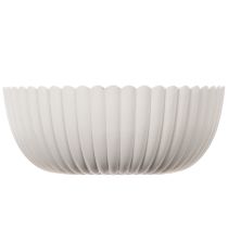 položky Kulatá, žebrovaná miska v bílé barvě pro všestrannou dekoraci, 15 cm, 2 kusy