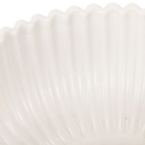 položky Kulatá, žebrovaná miska v bílé barvě pro všestrannou dekoraci, 15 cm, 2 kusy