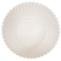 položky Kulatá, žebrovaná miska v bílé barvě pro všestrannou dekoraci, 15 cm, 2 kusy