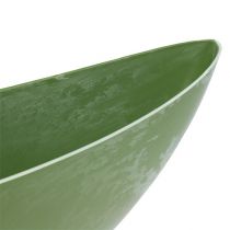 Plastová loď zelený ovál 39cm x 12,5cm H13cm, 1ks
