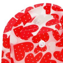 Plastový sáček se vzorem srdce 9cm x 9,5cm x 3,5cm 10ks