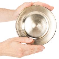 položky Malé kulaté lesklé dekorativní talíře, 17 cm, 6 kusů