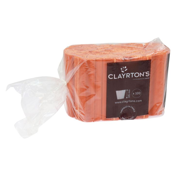 položky Plisované manžety na květináče oranžové 14,5cm 100 kusů