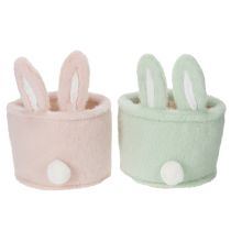 položky Velikonoční dekorace - úložný košík s králíčky na dárky a do obývacího pokoje 18 cm 2 ks