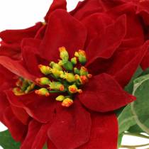Poinsettia kytice červený samet 35cm