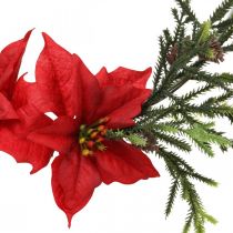 Dekorativní věnec vánoční hvězda a větve jehličnanů uměle Ø30cm