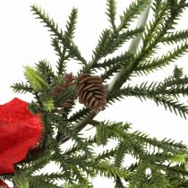 položky Dekorativní věnec vánoční hvězda a větve jehličnanů uměle Ø30cm