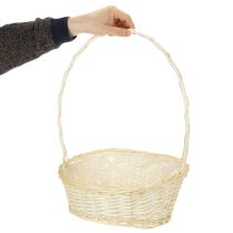 položky Dárkový koš cca 38 cm x 27 cm, světlá barva