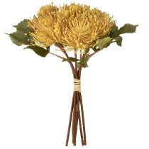 položky Umělý jehelníček Protea Leucospermum žlutý 30cm 6 ks