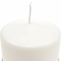 Stojanová svíčka PURE Nature, udržitelná přírodní svíčka vyrobená ze stearinu a řepkového vosku 90/70 mm