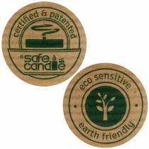 položky Stojanová svíčka PURE Nature, udržitelná přírodní svíčka vyrobená ze stearinu a řepkového vosku 90/70 mm