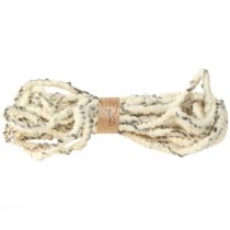 položky RAW šňůra ovčí vlna a jutová šňůra filc bílá šedá 10m