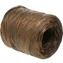 položky Rafiová stuha hnědá dvoubarevná dárková stuha ozdobná stuha 200m