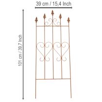 položky Trellis s motivem srdce, lezecká pomůcka v romantickém stylu pro zahradní cesty nebo terasy, 101 cm