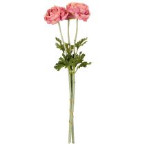 položky Umělý pryskyřník jako kytice pro elegantní a nenáročnou dekoraci, 51 cm, 3 kusy
