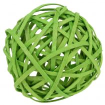 Ratanová koule světle zelená Ø6cm 6ks