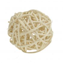položky Ratanová koule bělená Ø4cm 24 ks