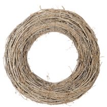 položky Dekorativní věnec, ratanové větve, bíle natřené, pro kreativní design, 50 cm