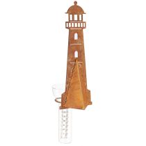 položky Rain Gauge Lighthouse Rust Look – Dekorativní srážkoměr pro zahradu a plot 41 cm Rust