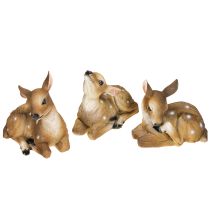 položky Dekorace jelena, ležící koloušek, dekorace na stůl 13×6,5×12cm 3 ks
