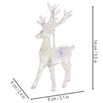 položky Akrylové ozdoby na vánoční stromeček se soby, 14 cm, 4 kusy