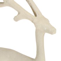 položky Dekorace soba - figurka jelena, kovová, šedá, hliněná, výška 27,5 cm