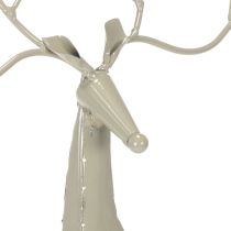 položky Dekorativní socha jelena s velkými paroží, moderní kovový vzhled, 48 cm