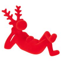 položky Dekorativní figurka soba, ležící, moderní design, 24 cm, 2 díly