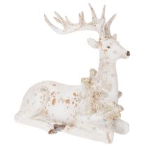 položky Dekorativní figurka sedícího jelena s parohy, 30 cm