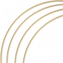 Kovový prsten dekorační prsten Scandi prsten dekorační smyčka zlatá Ø40cm 4ks