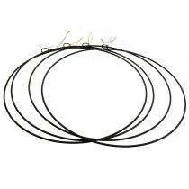 položky Ozdobný kroužek na zavěšení černý Ø35cm 4ks