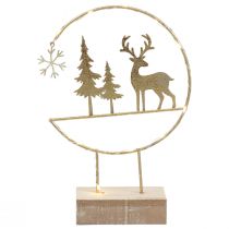 Vánoční dekorace LED deco jelen na baterie H29cm