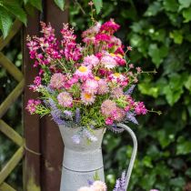 Rhodanthe růžovo-růžová, hedvábné květy, umělá rostlina, svazek slaměných květů L46cm