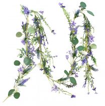 položky Romantická květinová girlanda levandule fialová bílá 194cm