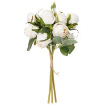 položky Umělá kytice růží pro stylovou dekoraci stolu, 31 cm, 3 kusy