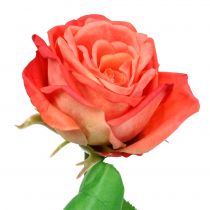 Růže umělý květ losos 67,5 cm