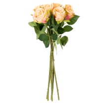 položky Umělá kytice růží s realistickým vzhledem, dlouhotrvající, pro svatební dekoraci, 44 cm, 6 kusů