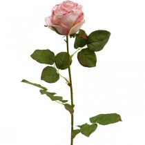 Deco růže růžová, květinová dekorace, umělá růže L74cm Ø7cm