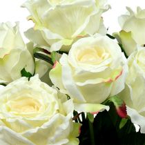 Kytice růží bílá, krémová 55cm