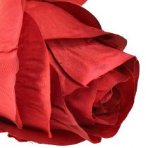 položky Větev růže hedvábný květ umělá růže červená 72 cm
