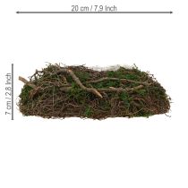 položky Ručně vyráběná kulatá miska z mechu a větviček s folií, Ø20 cm