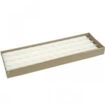 položky Rustikální svíčky, tyčové svíčky, stálobarevné bílé, 350/28 mm, 4 kusy