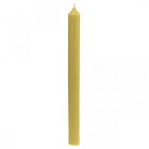 Rustikální svíčky Vysoké svícny žluté barvy 350/28mm 4ks