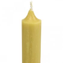 položky Rustikální svíčky Vysoké svícny žluté barvy 350/28mm 4ks