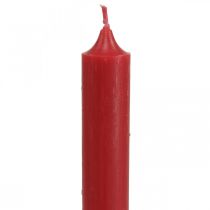 Rustikální svíčky Vysoké svícny barevné červené 350/28mm 4ks