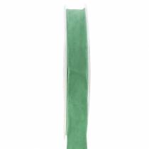 Sametová stuha zelená 15mm 7m